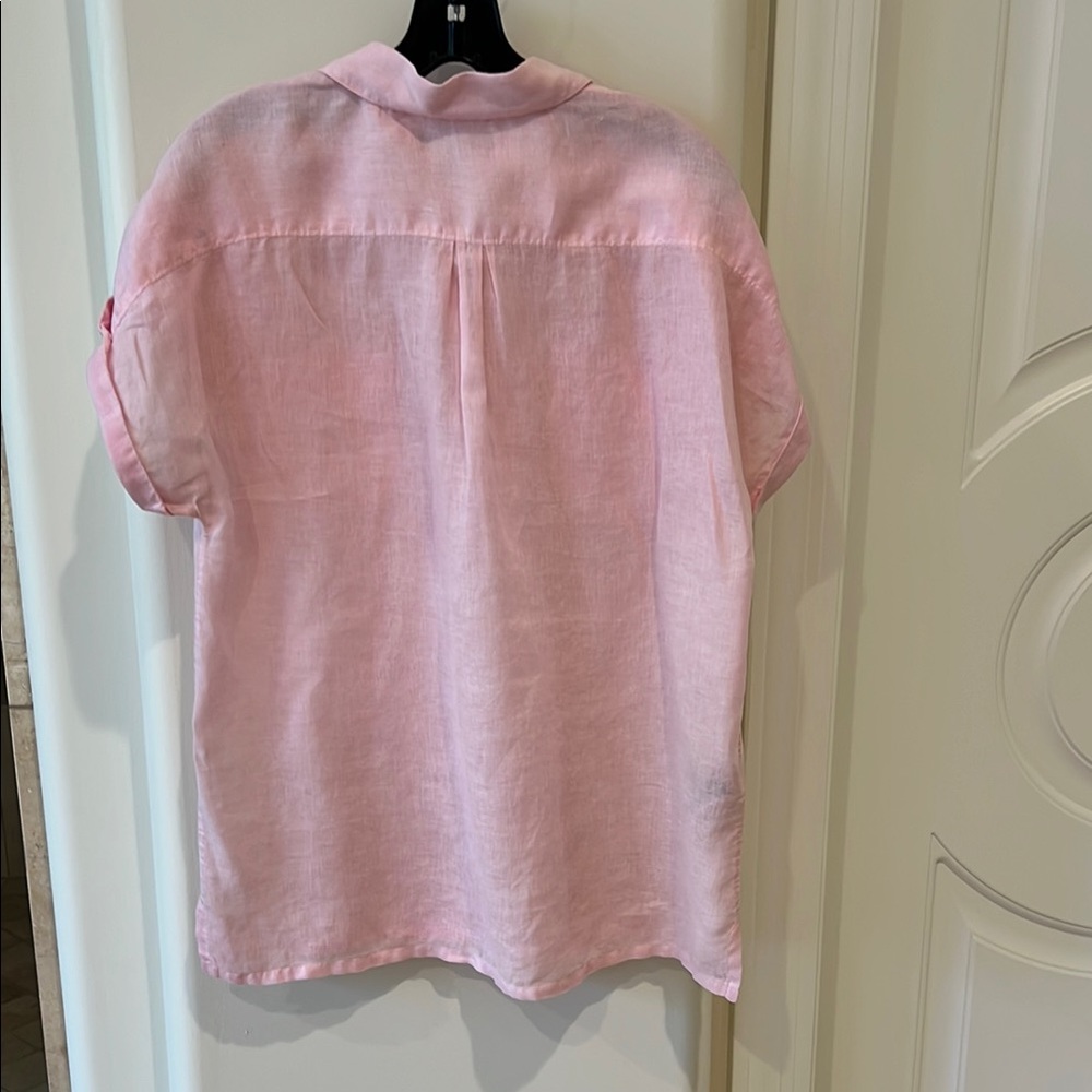 Tommy Bahama Light Pink Linen Blouse - Picture 3 of 3